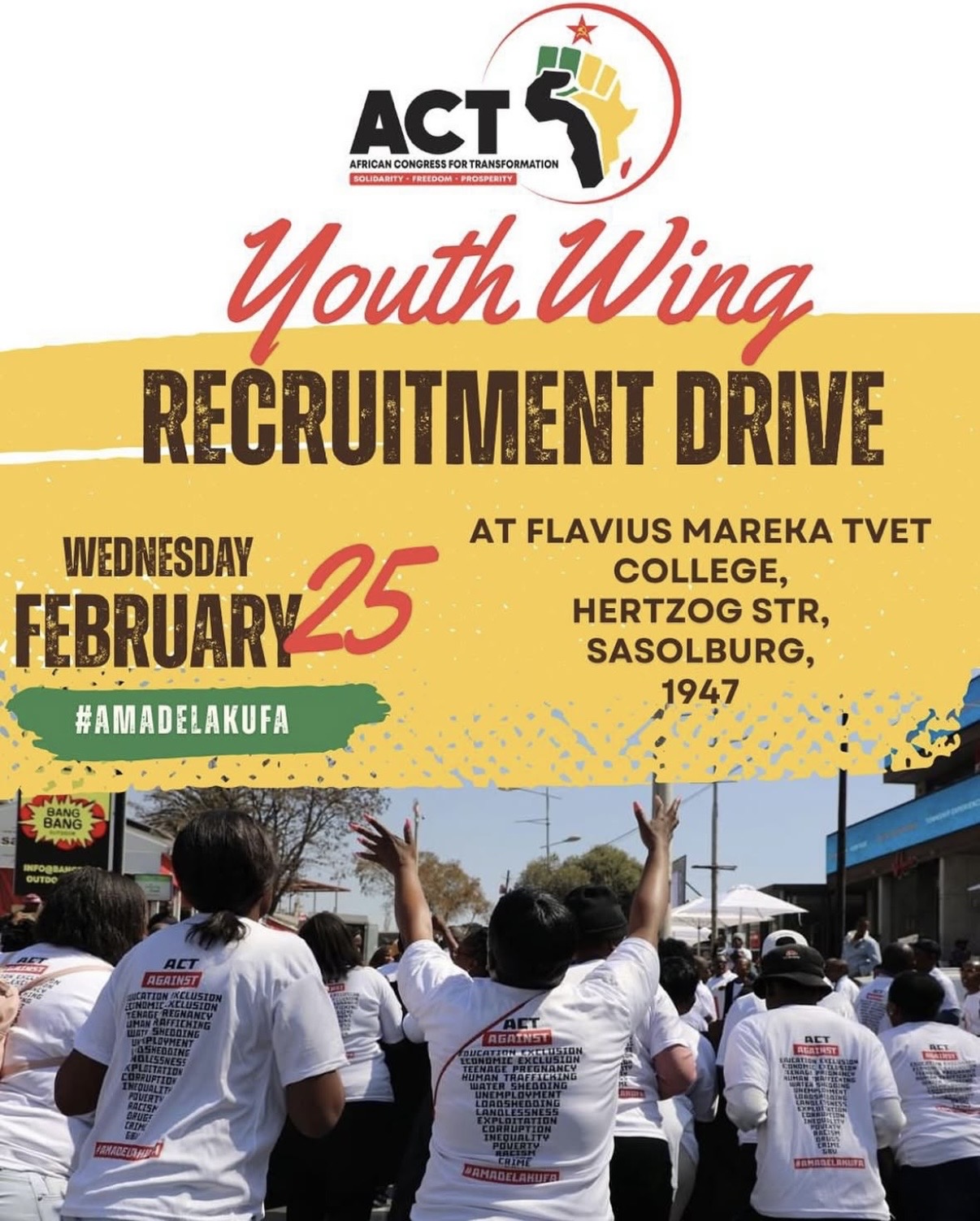 ACT Youth Wing Flavius Mareka